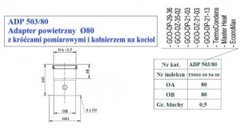 9702 Adapter powietrzny fi80