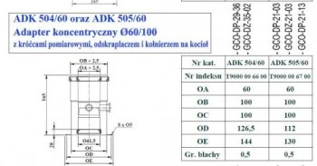 9516 Adapter z odskraplaczem fi60/100