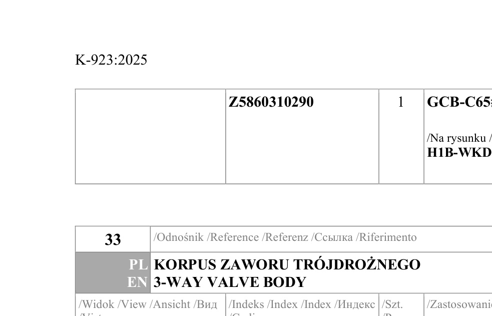 KOMPLET USZCZELNIEŃ - Z5860310290