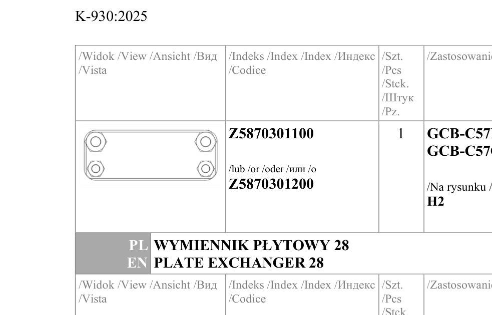 WYMIENNIK PŁYTOWY 16 - Z5870301200